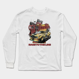 Full Throttle American Car Racing Long Sleeve T-Shirt